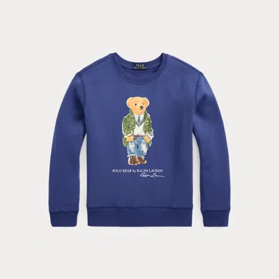 Ralph Lauren Kids' Polo Bear Fleece Sweatshirt In Blue
