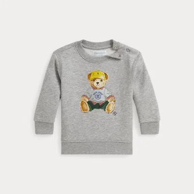 Ralph Lauren Babies'  Polo Bear Fleece Sweatshirt In Gray