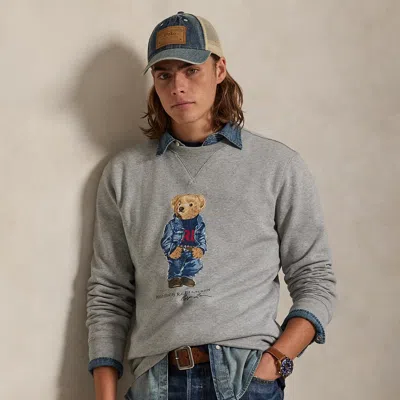 Ralph Lauren Polo Bear Fleece Sweatshirt In Gray
