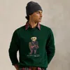 Ralph Lauren Polo Bear Fleece Sweatshirt In Green
