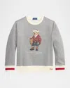Ralph Lauren Cotton-blend Polo Bear Sweatshirt In Neutral