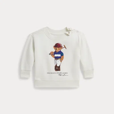 Ralph Lauren Babies'  Polo Bear Fleece Sweatshirt In White