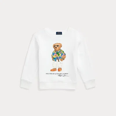Ralph Lauren Kids' Polo Bear Fleece Sweatshirt In White