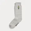 Polo Ralph Lauren Polo Bear Heathered Cotton-blend Socks In Sweatshirt Grey Heather