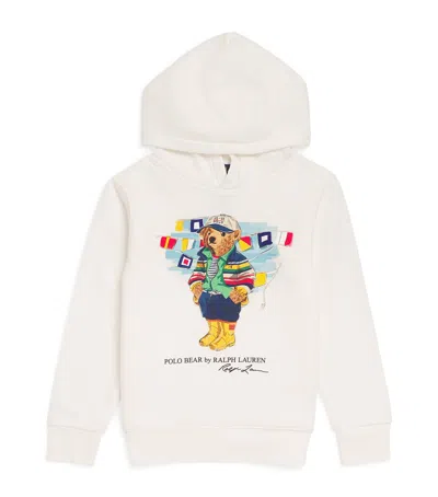 Ralph Lauren Kids' Polo Bear Hoodie In White