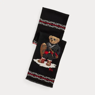 Ralph Lauren Polo Bear Intarsia-knit Scarf In Multi