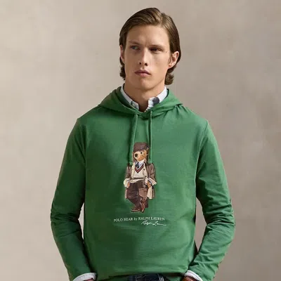 Ralph Lauren Polo Bear Jersey Hooded T-shirt In Green