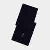 Ralph Lauren Polo Bear Knit Scarf In Black
