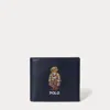 Ralph Lauren Polo Bear Leather Billfold Wallet In Blue