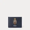 Ralph Lauren Polo Bear Leather Card Case In Blue