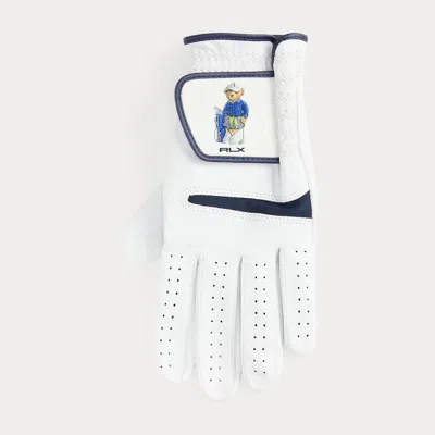 Ralph Lauren Polo Bear Leather Golf Glove In White