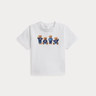 Ralph Lauren Baby Girls Polo Bears T-shirt In White