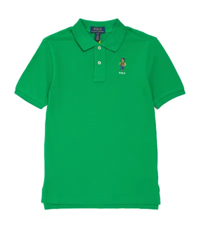 Ralph Lauren Kids' Polo Bear Polo Shirt In Green