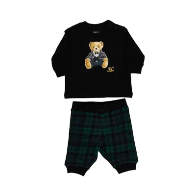 Ralph Lauren Polo Bear Print Cotton Set - Kids In Black