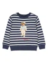 Polo Ralph Lauren Polo Bear-print Jersey Sweatshirt In Blue
