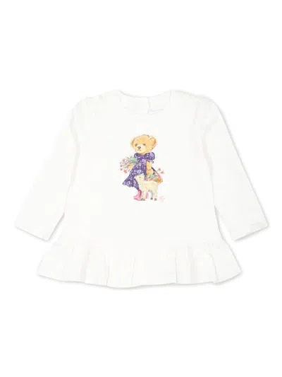 Polo Ralph Lauren Babies' Polo Bear-print T-shirt In White
