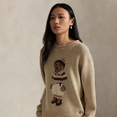 Ralph Lauren Polo Bear Rollneck Sweater In Neutral