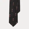 Ralph Lauren Polo Bear Silk Repp Tie In Black