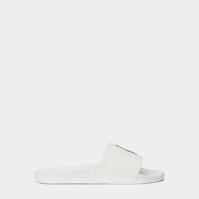 Ralph Lauren Polo Bear Slide In White