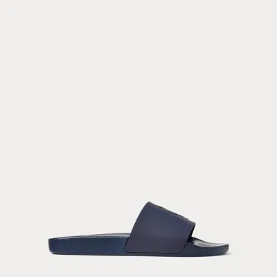 Ralph Lauren Polo Bear Slide In Heritage Bear Navy