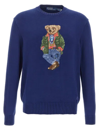 Ralph Lauren Polo Bear Sweater In Blue