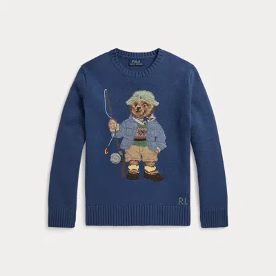 Ralph Lauren Kids' Polo Bear Sweater In Old Royal In Blue