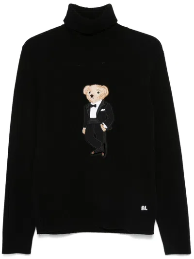 Ralph Lauren Polo Bear Sweater In Black