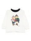 Polo Ralph Lauren Cotton T-shirt With Polo Bear Pattern In White