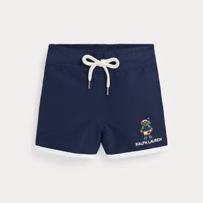 Ralph Lauren Kids' Polo Bear Swimming Trunks In Blue