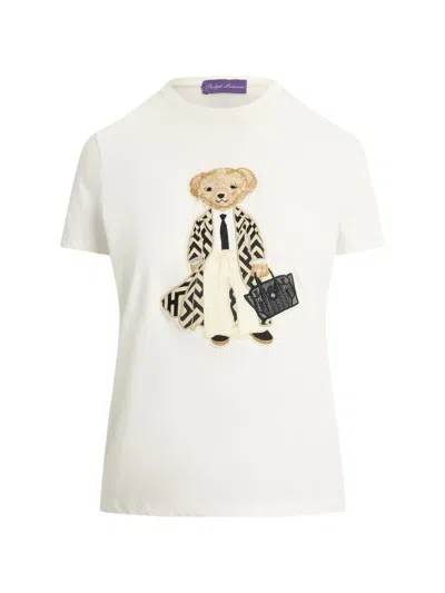 Ralph Lauren Short Sleeve Bear Graphic Crew Neck T-shirt In White