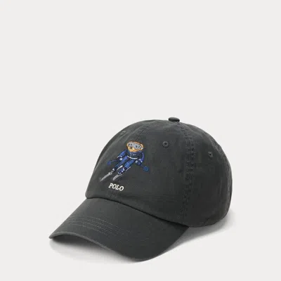 Ralph Lauren Polo Bear Twill Ball Cap In Black