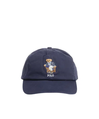 Ralph Lauren Polo Bear Twill Ball Cap In Blue
