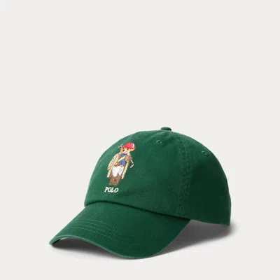 Ralph Lauren Polo Bear Twill Ball Cap In Green