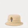 Polo Ralph Lauren Polo Bear Twill Bucket Hat In Cafe Tan