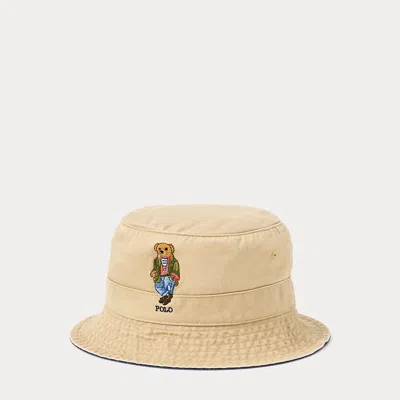 Polo Ralph Lauren Polo Bear Twill Bucket Hat In Cafe Tan