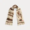 Ralph Lauren Polo Bear Wool-blend Scarf In Brown