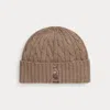 Ralph Lauren Polo Bear Wool-cashmere Beanie In Brown