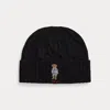 Polo Ralph Lauren Polo Bear Wool-cashmere Beanie In Polo Black