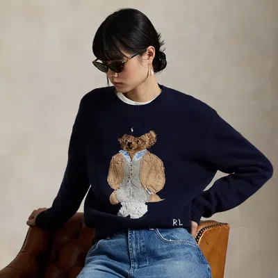 Ralph Lauren Polo Bear Wool-cashmere-blend Sweater In Multi