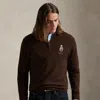 Ralph Lauren Polo Bear Wool Quarter-zip Sweater In Multi