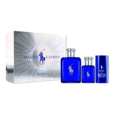 Ralph Lauren Polo Blue Eau De Toilette Trio Fragrance Holiday Giftset