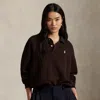 Ralph Lauren Polo-collar Fleece Pullover In Black