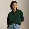 Polo Ralph Lauren Polo-collar Fleece Pullover In Green