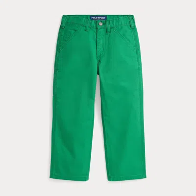 Ralph Lauren Kids' Polo Dungaree Fit Carpenter Jean In Cruise Green