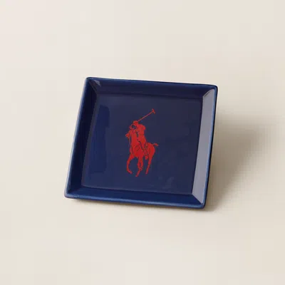 Polo Ralph Lauren Polo Icon Trinket Tray In Navy/red In Blue