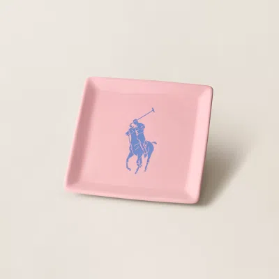 Polo Ralph Lauren Polo Icon Trinket Tray In Pink/blue In Yellow