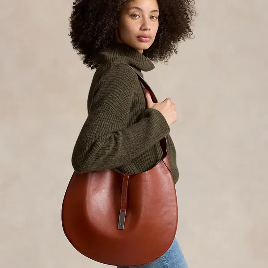 【ラルフローレン】Polo ID Large Calfskin Shoulder Bag Polo ID Calfskin Large Shoulder Bag | Ralph Lauren