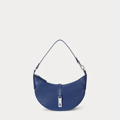 Ralph Lauren Polo Id Calfskin Mini Shoulder Bag In Blue