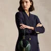 Polo Ralph Lauren Polo Id Calfskin Mini Shoulder Bag In Bottle Green