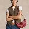 Polo Ralph Lauren Polo Id Calfskin Mini Shoulder Bag In Chianti